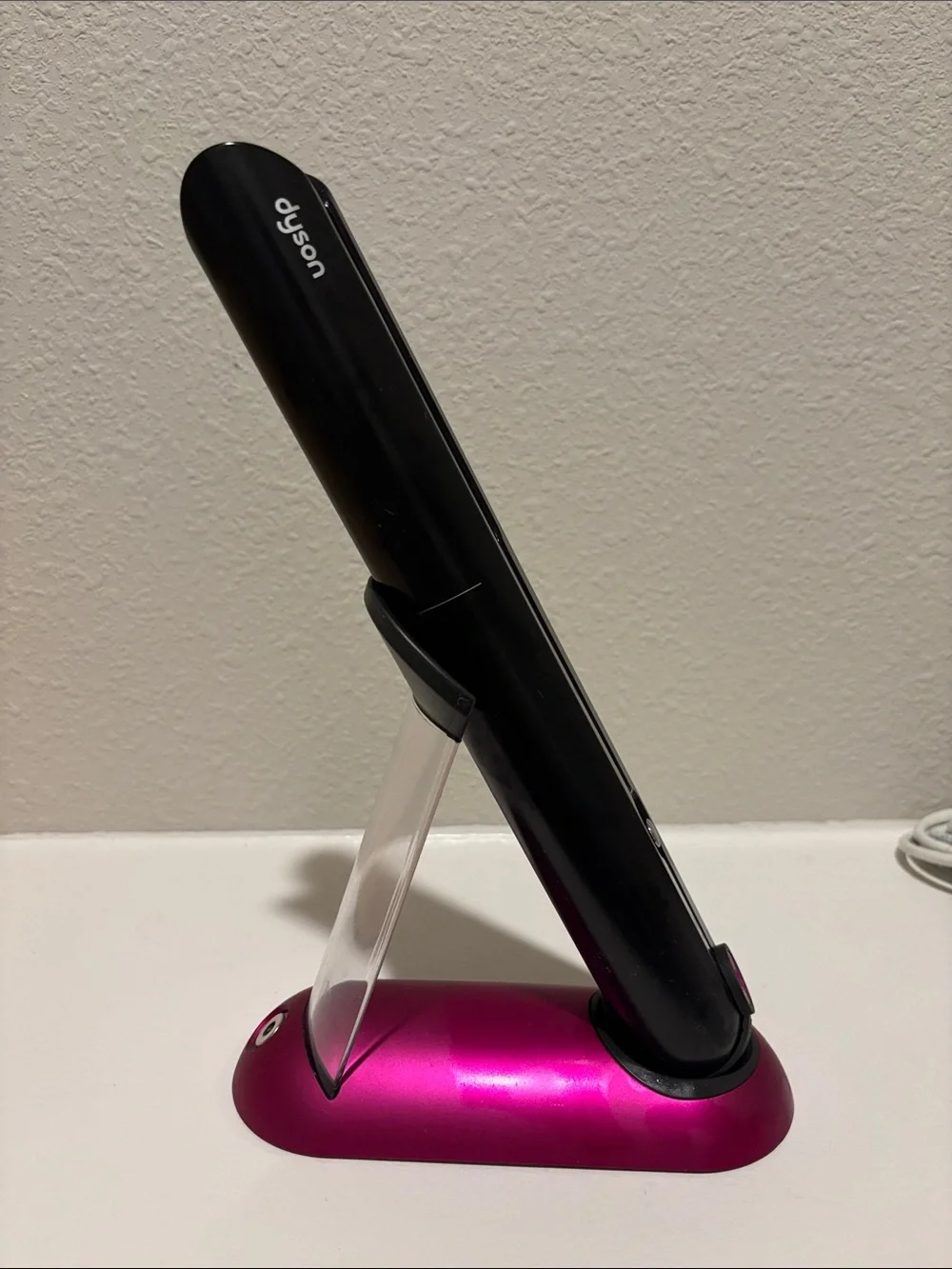Dyson Black  Styling Iron with Pink Charging Dock